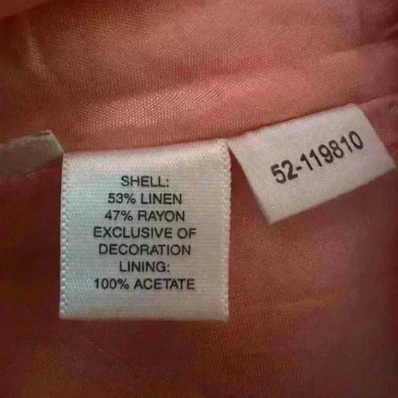 Ann Taylor Linen Rayon A-Line Skirt Size 10 Coral Side Zip NWOT - Picture 4 of 6